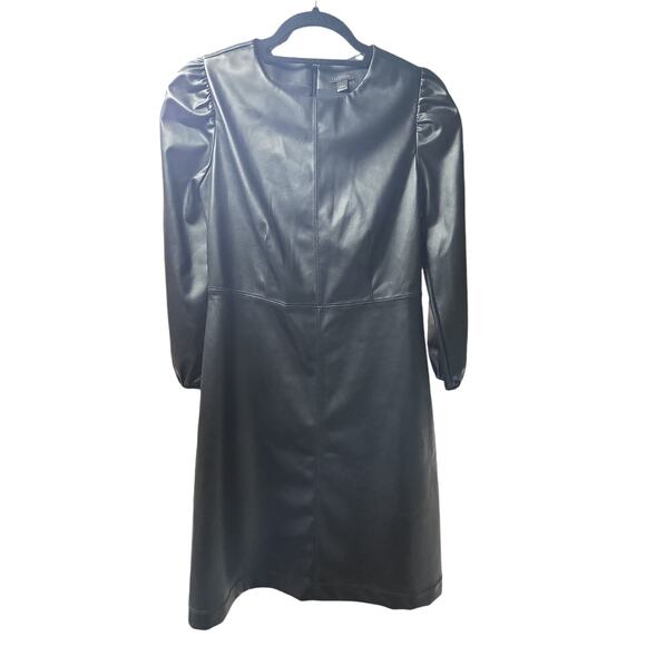 Ann Taylor| Black, Faux Leather, Dress | Size 2 - Picture 6 of 7